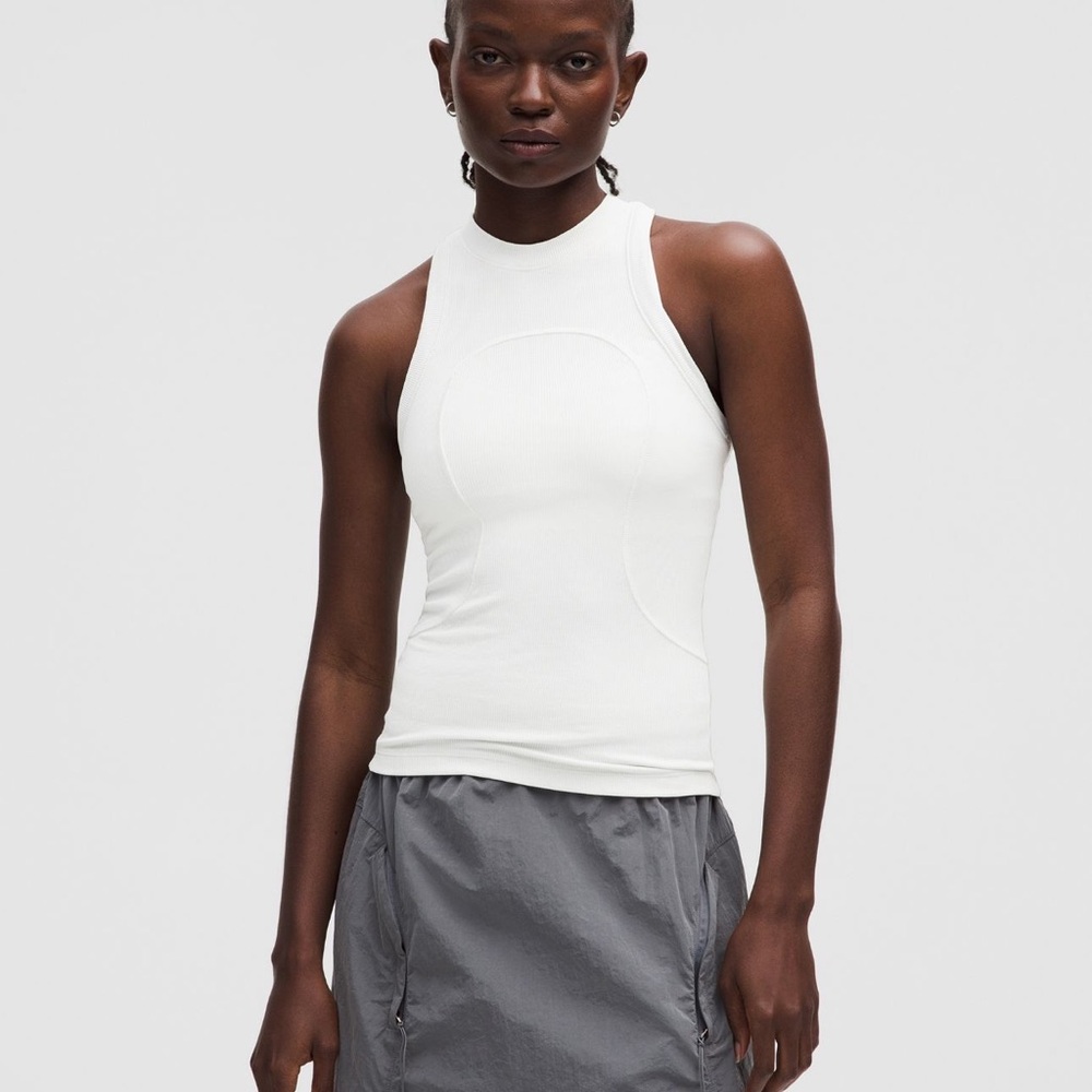 🍋Lululemon SLNSH Collab Ribbed Modal  Light Vapor Tank Top Like New Size 10 
: